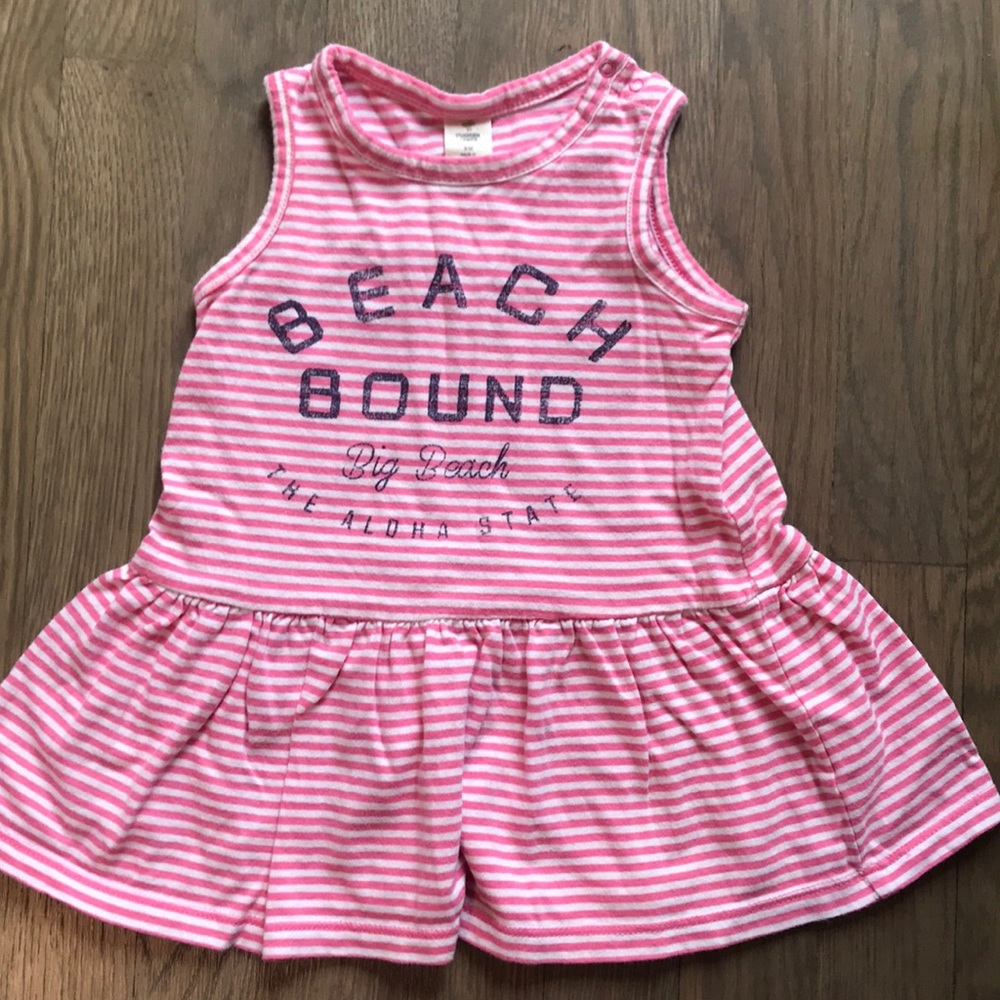 Pink stripe sun dress